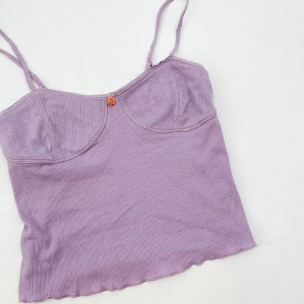 Free People purple ribbed‎ knit cami - Picture 2 of 6
